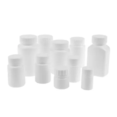 White Empty Plastic Capsule Pill Bottle Medicine Container Vitamin 20ml-200ml YK • £4.03