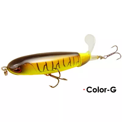 Whopper Plopper Topwater Floating Fishing Lures Rotating Tail For Bass Pike Chub • $3.98