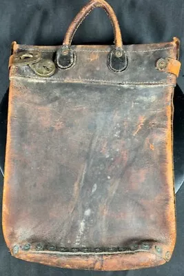 Vintage / Antique Leather Money Bank Mail Bag • $225