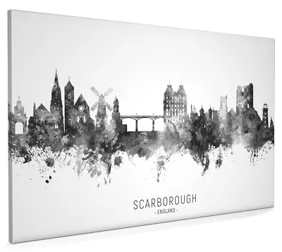 £31.99 • Buy Scarborough Skyline, Poster, Canvas Or Framed Print, Watercolour Painting 11686