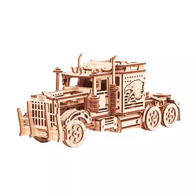 Wood Trick Big Rig Semi Truck Wooden 3d Mechanical Model Kit Puzzle Toy DIY Gift • $69.90