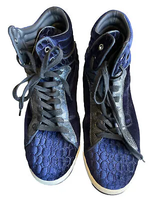 $18.95 • Buy Zara Men’s High Top Blue Velvet Shoes EU 43
