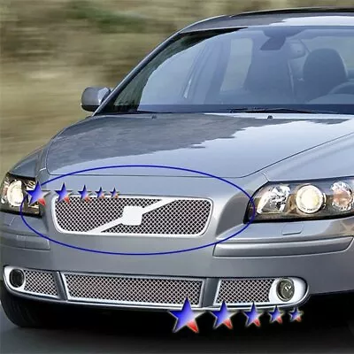 For Volvo S40 06-07 Main Grille 1-Pc Plain Weave Style Chrome Polished 1.8 Mm • $133.62