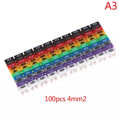 £4.85 • Buy Cable Markers Colourful C-Type Marker Number Tag Label For Wire 4 Mm² J0JK$d