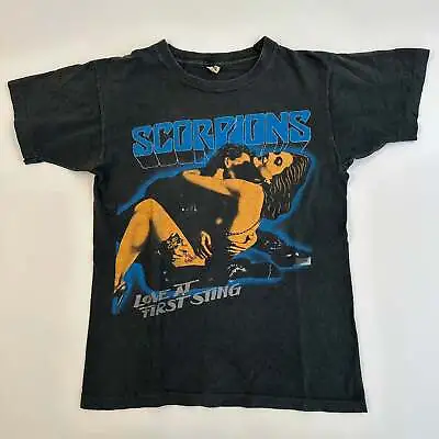 Vintage 1984 Scorpions Shirt Medium Love At First Sting • $115