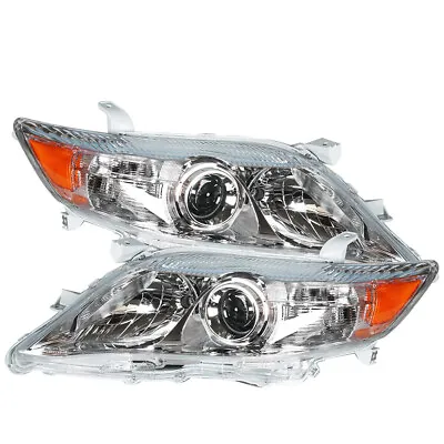 Projector Headlights Chrome Fit For 2010-2011 Toyota Camry Hybrid RH & LH Side • $76.14