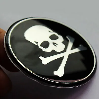 4pcs 56mm Skull Car Wheel Rim Center Hub Cap Cover Emblem Bone Stickers Decal  • $11.99
