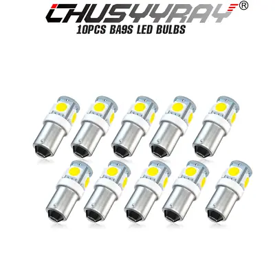 10Pcs 6V 6 Volt BA9S T4W 2835 1 LED Car Dash Map Light Side Parker Bulb White 6K • $7.99