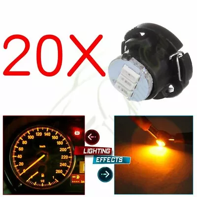 20PCS Warm White T5/T4.7 Neo Wedge LED Instrument Panel Cluster Dashboard Lights • $7.40