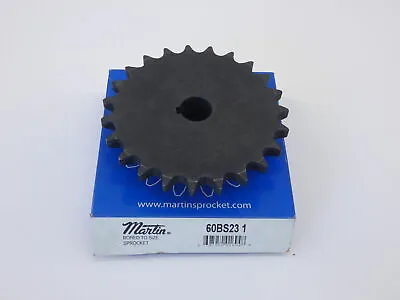 Martin 60BS23 1 Single Pitch Roller Chain Sprocket 23 Teeth 1  Bore - NEW Sur... • $25