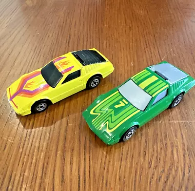 Vintage 1983 Hot Wheels Crack-Ups Hatch Popper Nissan - Set Of 2 Yellow & Green • $35
