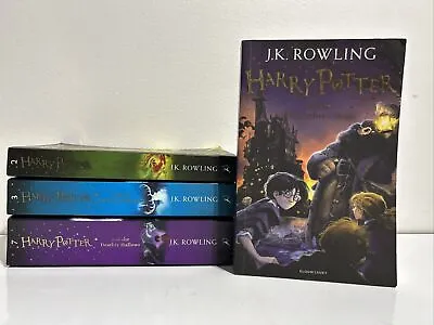 Harry Potter Books 1 2 3 & 7 (2014) Paperbacks By J.K. Rowling - G/VGC • $38.22