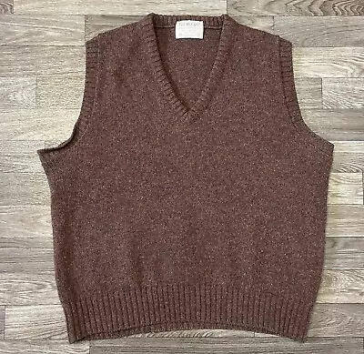 Vintage The Moors Lord Jeff Shetland Wool Sweater Vest Men’s Large Red Classic • $30