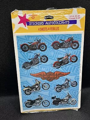 Vintage Hallmark Stickers - Harley Davidson Motorcycle 1996 New 4 Sheets • $13.50