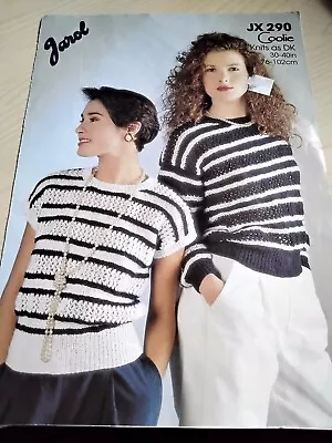 Jarol Knitting Pattern JX290. Lady's Sweater/top. DK. 30-40 Inch Chest • £1.29