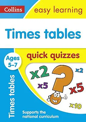 Times Tables Quick Quizzes Ages 5-7: Ideal For Home Learning (Collins Easy Lear • £5.16