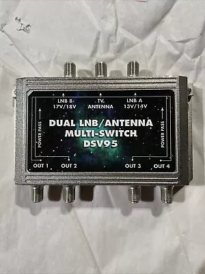 Mini Dish Satellite Dual LNB/Antenna Multi-Switch W/ Power Pass DSV95 • $10