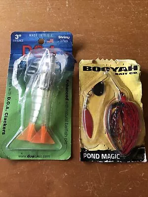 Lot Of 2 Fishing Lures: 2 Shrimp D.O.A. & Booyah Pond Magic • $8