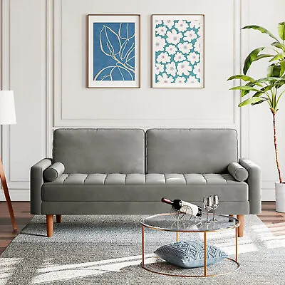 Modern Velvet Sofa Loveseat Sofa 2-Seater Upholstered Couch Home Furniture Neu • $180.49