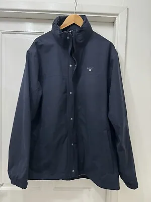 Genuine Men’s Navy Gant Double Walcott Jacket Concealed Hood Size XL - 2XL 50” • £46