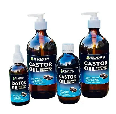 Organic Castor Oil Cold Pressed Hexane Free100% Pure Natural Direct From Farm • $23.99