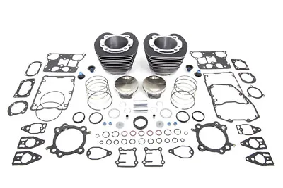 110 4  Bore Cylinder Kit Black Aluminum 10.5:1 High Torque Harley Big Twin 07-17 • $985.33