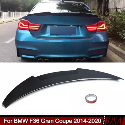 For BMW F36 Gran Coupe 2014-2020 M4 Style Trunk Spoiler Wing Carbon Fiber Look • $83.99