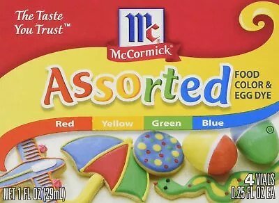 2 Pack - MCCORMICK FOOD AND EGG COLORING DYE 4 Colors ? • $30.99