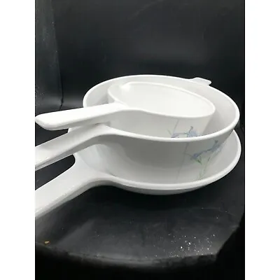 Vintage Set Of 3 Shadow Iris (Corelle) By CORNING Ware Skillet And 2 Sauce Pans • $85