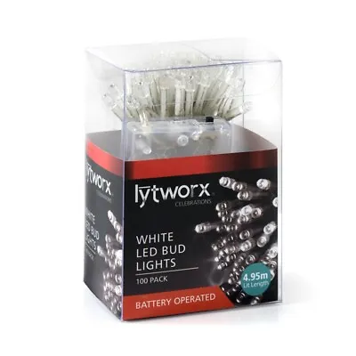 Lytworx White Battery Operated LED Bud Lights - 100 Pack • $35.36