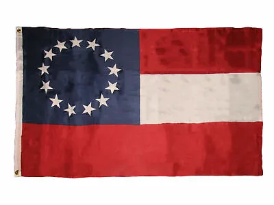 CIVIL WAR 1ST FIRST NATIONAL 13 STAR FLAG  Stars And Bars  3' X 5' 100D • $12.88