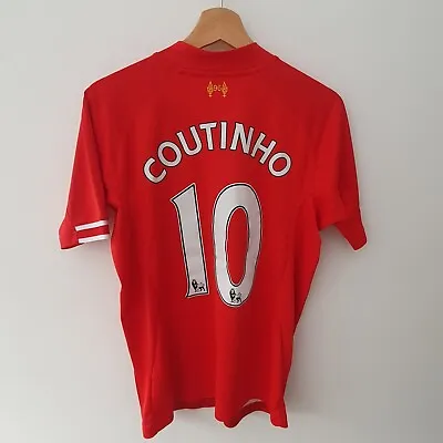 Liverpool FC Official Warrior 2013-14 Home Football Shirt Coutinho 10 Small • £35.99