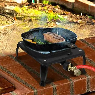 Heavy Duty Propane LPG Gas Camp Stove Single Burner Cast Iron Outdoor BBQ Cooker • $24.69