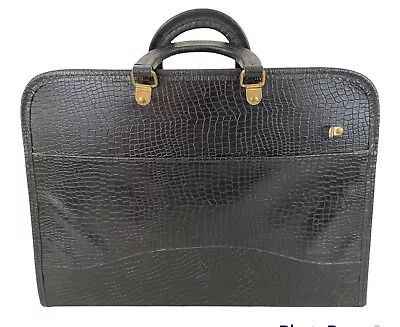 Professional Case Inc Vtg Briefcase Portfolio Binder Embossed Croc Doctor MD Zip • $43.67