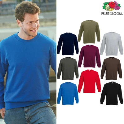 Fruit Of The Loom Premium 70/30 Set-In Sweatshirt-Men's Smart Jumper • £19.99