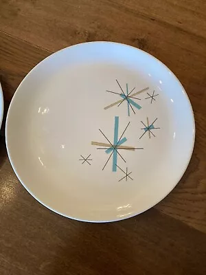 Salem North Star Burst Plate Set Of 2 Dinner Plates 10  Vintage Dishes 1950s • $39.95