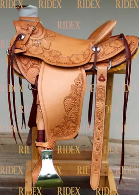 A Fork Wade Tree Premium Leather Roping Ranch Work Horse Saddle. • $378.39