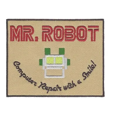 £2.99 • Buy Mr Robot Computer Repair With A Smile Logo Patch Iron On Patch Sew On Transfer