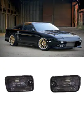 $57 • Buy Front Smoked Front Bumper Lamps Lights For S13 Silvia 180SX Type-X F133J