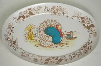 Vintage APOLLO WARE Turkey Melamine Melmac Platter - 21  Thanksgiving • $22.50