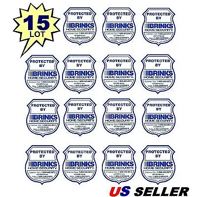 15 BRINKS ADT Home Security Alarm System In Use Warning Sticker Decals Lot • $14.95