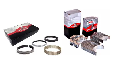 Main & Rod Bearings W/ Moly Piston Rings For 1974-1992 Dodge Mopar 360 5.9L • $83.75