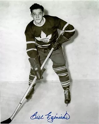 Deceased Toronto Maple Leafs RW Bill Ezinicki Autographed 8x10 W/SportsWorld COA • $4.99