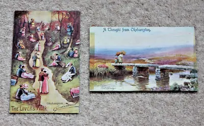 Vintage Edwardian Postcards Okehampton • £2