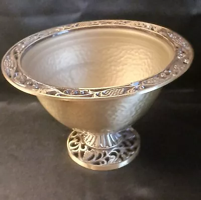 Vintage Oppenheim Brass Israel Pedestal Centerpiece Bowl • $24.99