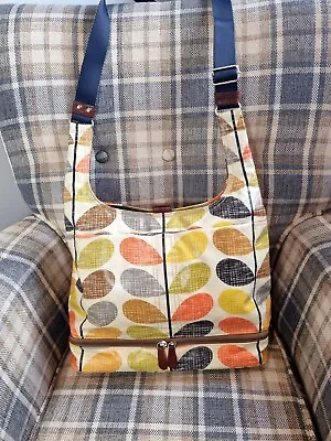 Orla Kiely Classic Multi Stem Print Baby Changing Bag Leather Oilcloth • £25