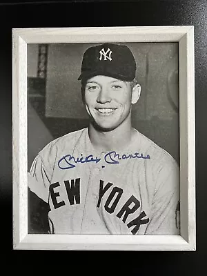 Mickey Mantle Autographed 8x10 Black & White Photo • $275