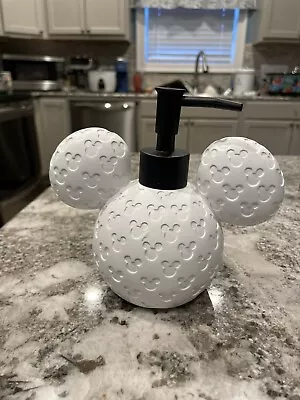 Disney Mickey Mouse Head White Soap Lotion Pump Dispenser • $26