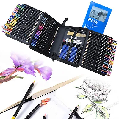 Colouring Pencils Set Artists Drawing Adult Kid Sketching Art Professional Tool • £27.59