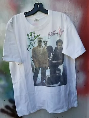 Vintage U2 Achtung Baby Shirt Large 90s Zoo TV Tour New York City Yankees • $59.99
